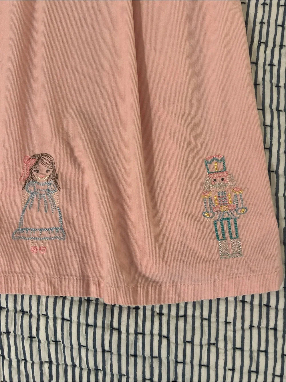 Stitchy Fish Night at the Nutcracker Embroidered Dress, Pink
